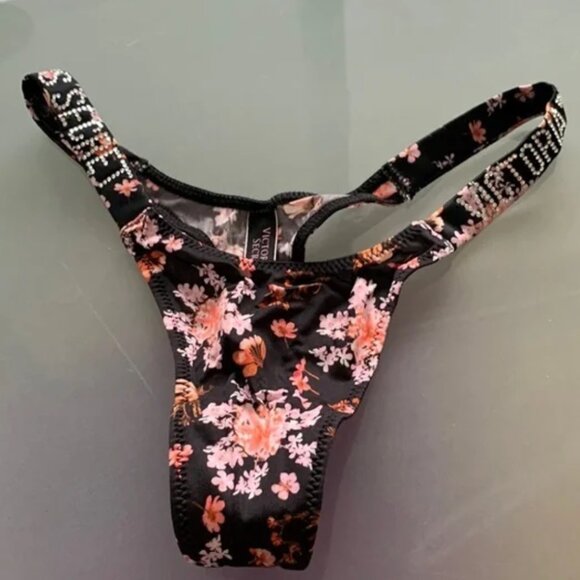 BNWT Victoria’s Secret’s BRA & THONG PANTY SET BLACK FLORAL Up 2 cup PushUp Shi… - Picture 7 of 11